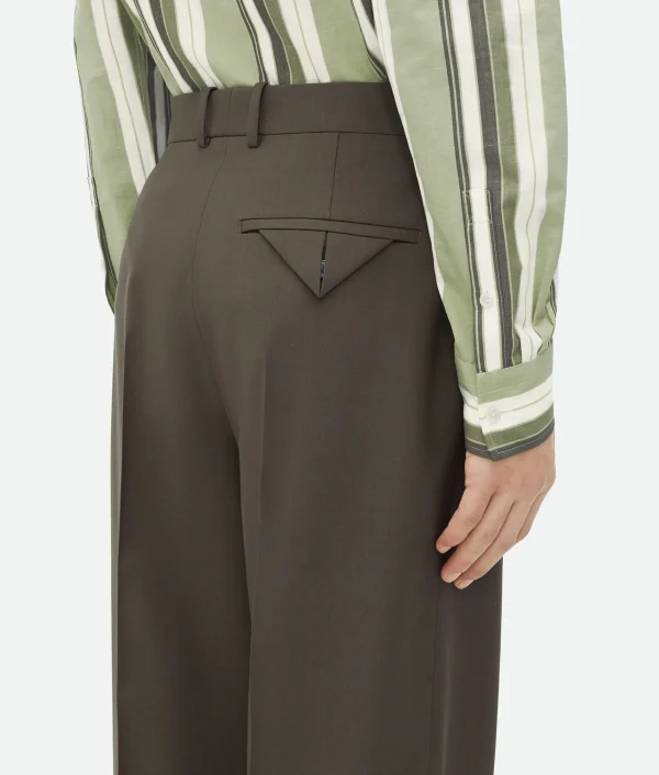 Bottega Veneta Light Wool Twill Trousers> Trousers And Shorts