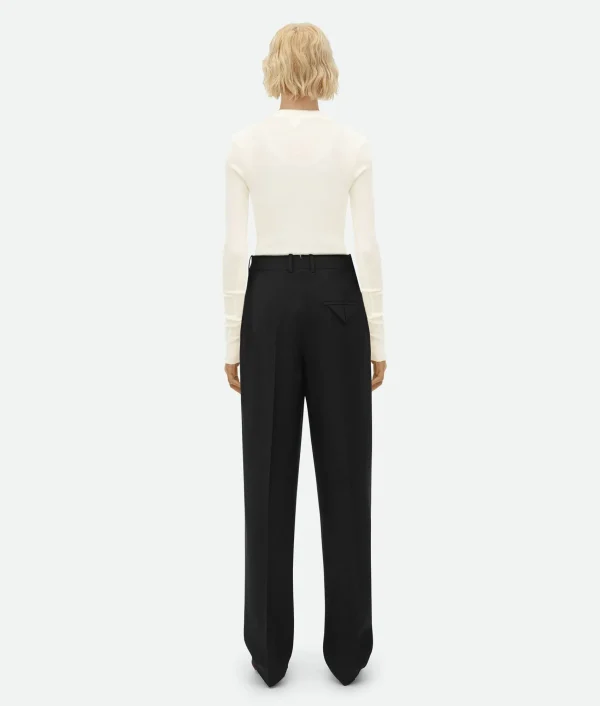Bottega Veneta Light Wool Wide Leg Pants>Women Trousers And Shorts