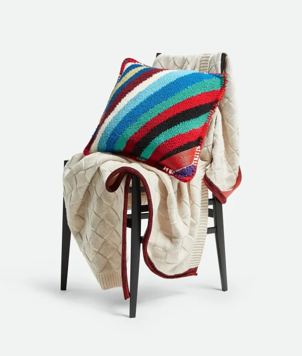 Bottega Veneta Loopy Stripe Knit Cushion> Cushions