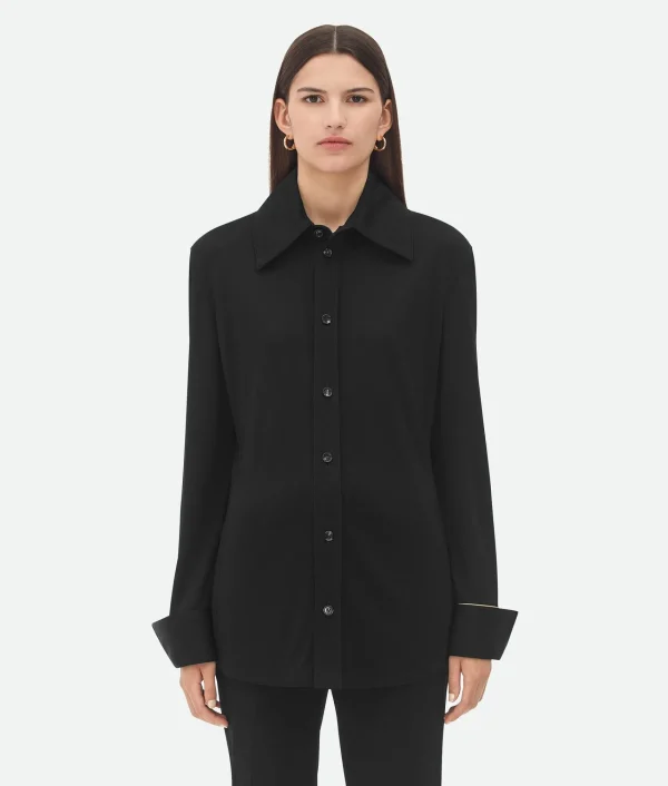 Bottega Veneta Matt Fluid Viscose Jersey Shirt>Women Shirts