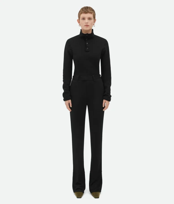 Bottega Veneta Matt Viscose Jersey Flared Trousers>Women Trousers And Shorts