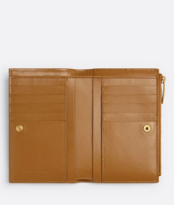 Bottega Veneta Medium Bi-Fold Zip Wallet>Women Long Wallets