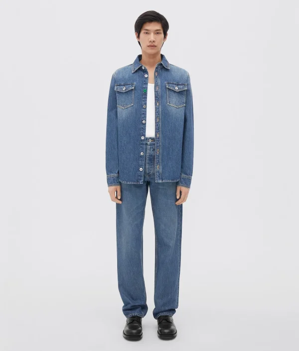 Bottega Veneta Medium Washed Denim Shirt> Shirts | Denim