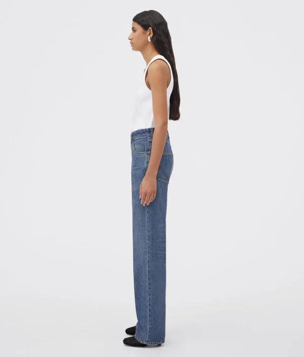 Bottega Veneta Medium Washed High Rise Straight Denim>Women Trousers And Shorts | Denim