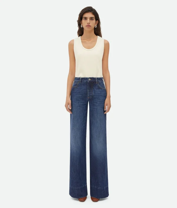 Bottega Veneta Medium Washed Wide Denim>Women Denim