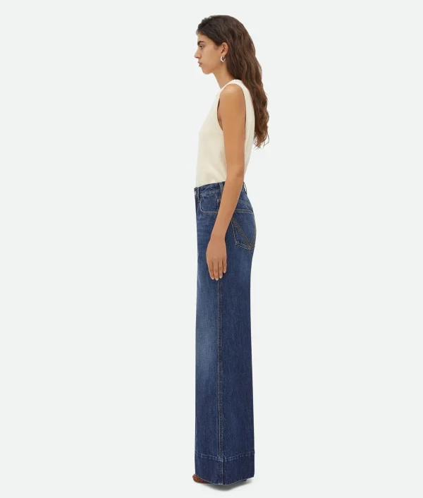 Bottega Veneta Medium Washed Wide Denim>Women Denim
