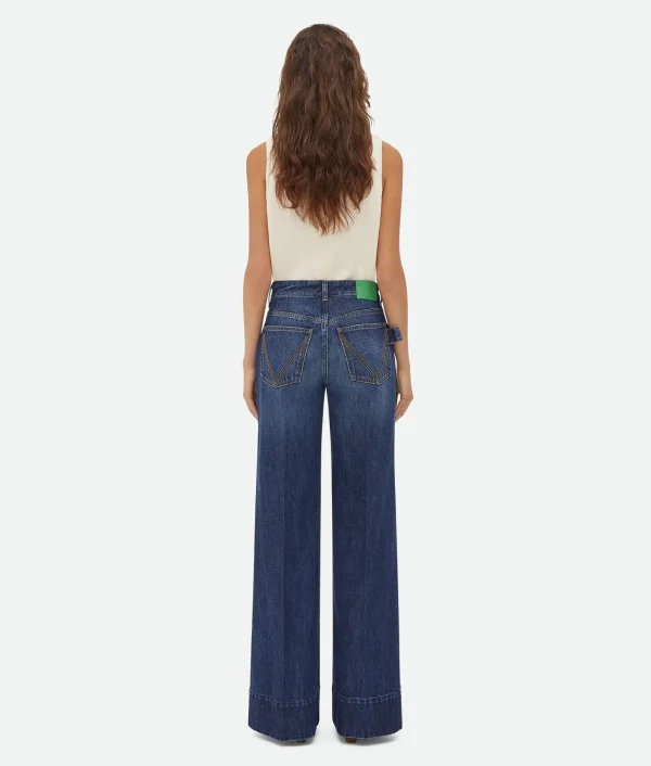 Bottega Veneta Medium Washed Wide Denim>Women Denim