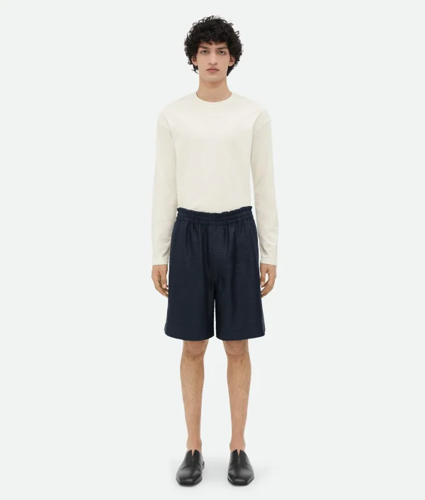 Bottega Veneta Mini Intrecciato Leather Shorts> Leather | Trousers And Shorts