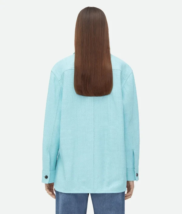 Bottega Veneta Mini Intrecciato Leather Shirt>Women Shirts | Leather
