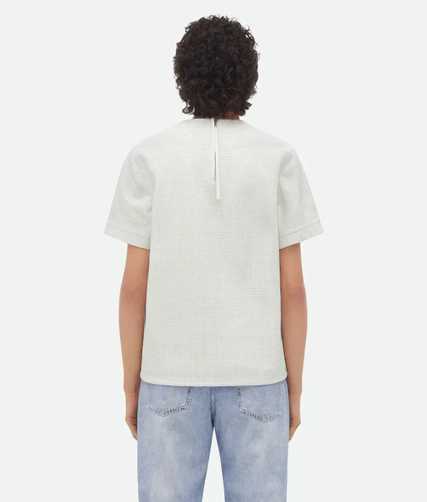 Bottega Veneta Mini Intrecciato Leather T-Shirt>Women Leather