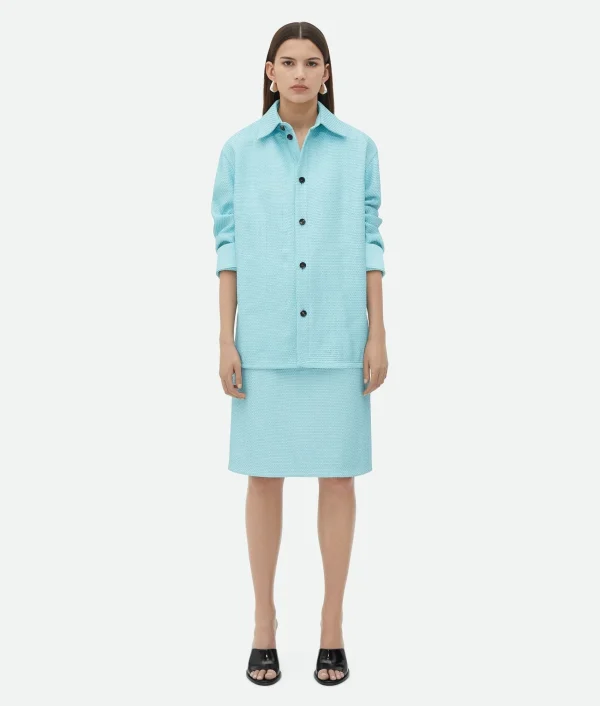 Bottega Veneta Mini Intrecciato Leather Shirt>Women Shirts | Leather