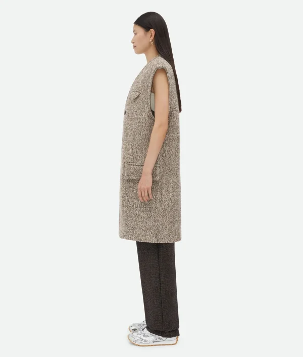 Bottega Veneta Multicolor Wool Felt Gilet Coat>Women Coats