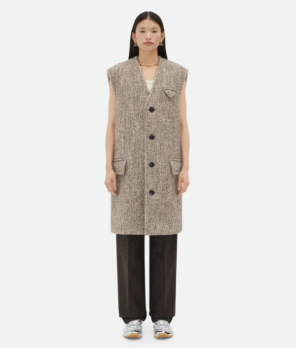 Bottega Veneta Multicolor Wool Felt Gilet Coat>Women Coats