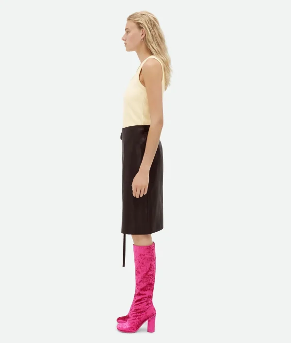 Bottega Veneta Nappa Leather Wrapped Skirt>Women Skirts