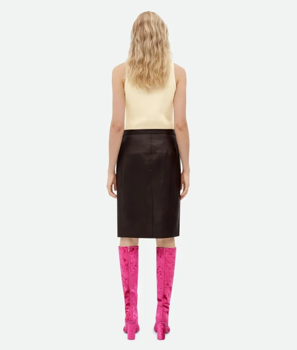 Bottega Veneta Nappa Leather Wrapped Skirt>Women Skirts