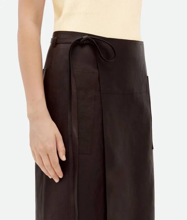 Bottega Veneta Nappa Leather Wrapped Skirt>Women Skirts