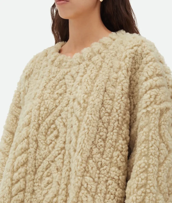 Bottega Veneta Needlepunch Shearling Jumper>Women Knitwear
