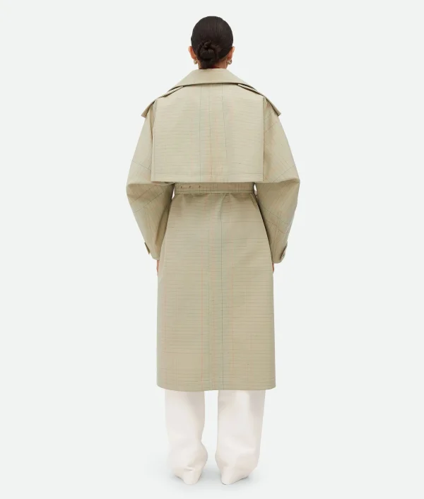 Bottega Veneta Notebook Wool Cotton Trench Coat>Women Coats