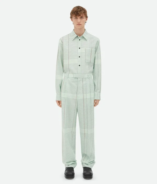 Bottega Veneta Notebook Wool Twill Trousers> Trousers And Shorts