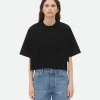 Bottega Veneta Pima Cotton Jersey Crop T-Shirt>Women Tops And T-Shirts