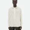 Bottega Veneta Pinstripe Knitted Linen Shirt> Shirts