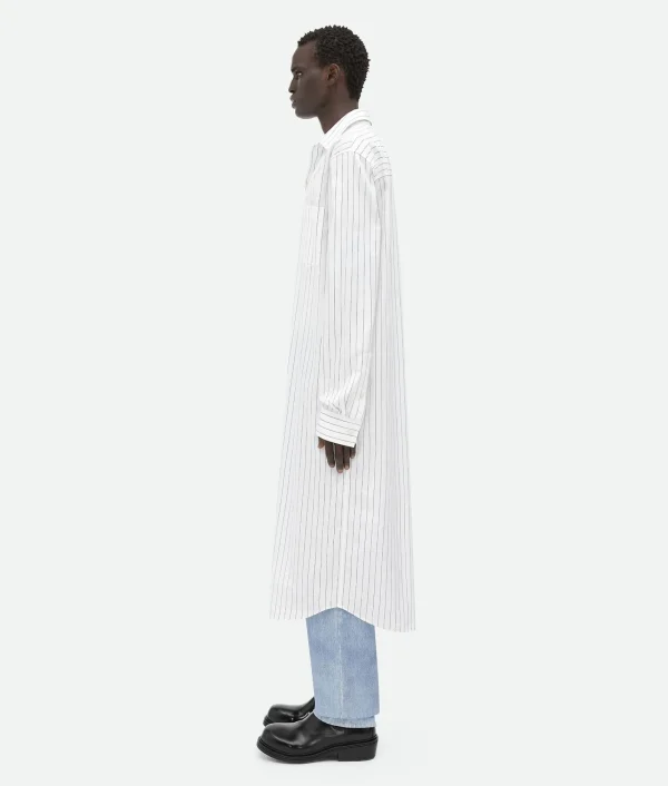 Bottega Veneta Pinstripe Poplin Long Shirt> Shirts