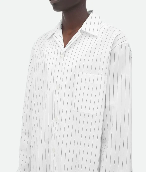 Bottega Veneta Pinstripe Poplin Long Shirt> Shirts