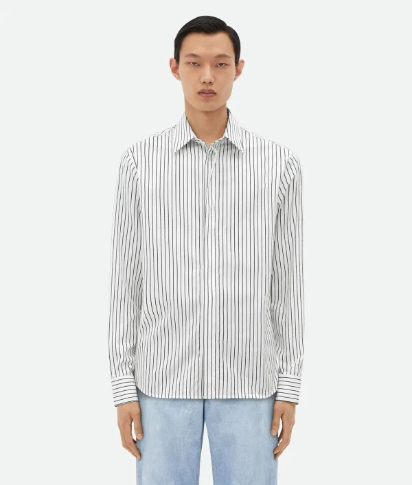Bottega Veneta Pinstripe Poplin Shirt> Shirts