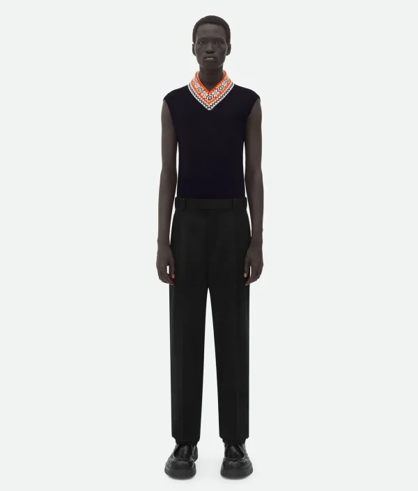 Bottega Veneta Pleated Sartorial Wool Twill Trousers> Trousers And Shorts