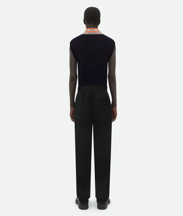 Bottega Veneta Pleated Sartorial Wool Twill Trousers> Trousers And Shorts