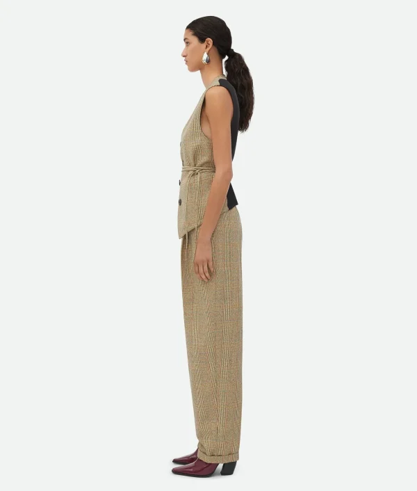 Bottega Veneta Prince Of Wales Wool Gilet>Women Jackets