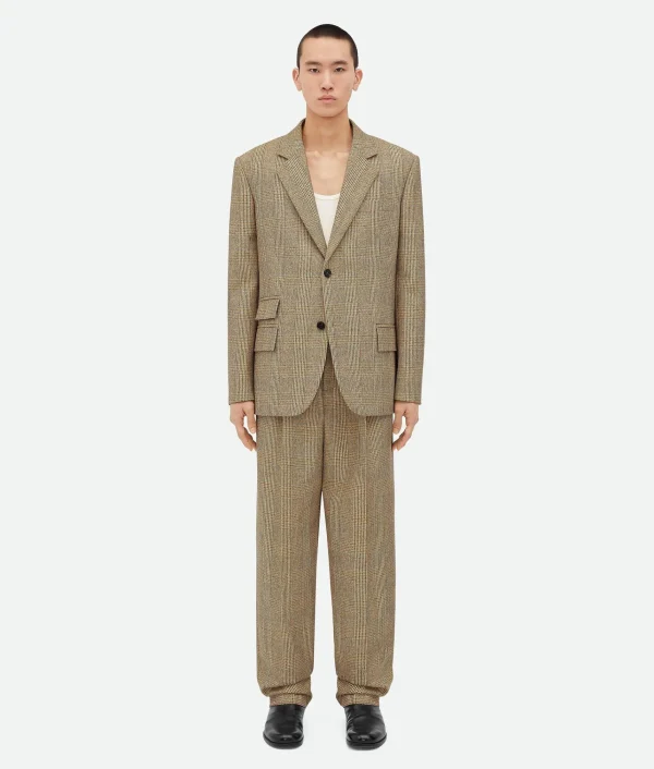 Bottega Veneta Prince Of Wales Wool Jacket> Jackets
