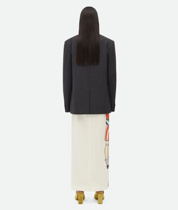 Bottega Veneta Prince Of Wales Wool Jacket With Label>Women Jackets