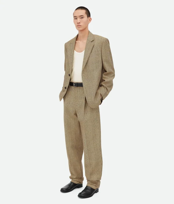 Bottega Veneta Prince Of Wales Wool Jacket> Jackets