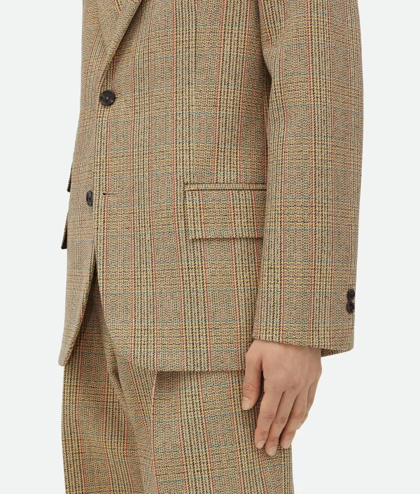 Bottega Veneta Prince Of Wales Wool Jacket> Jackets