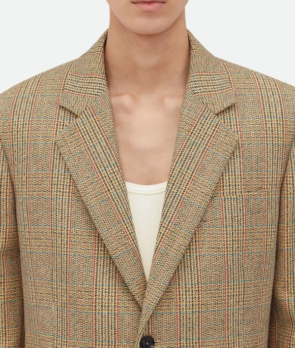 Bottega Veneta Prince Of Wales Wool Jacket> Jackets