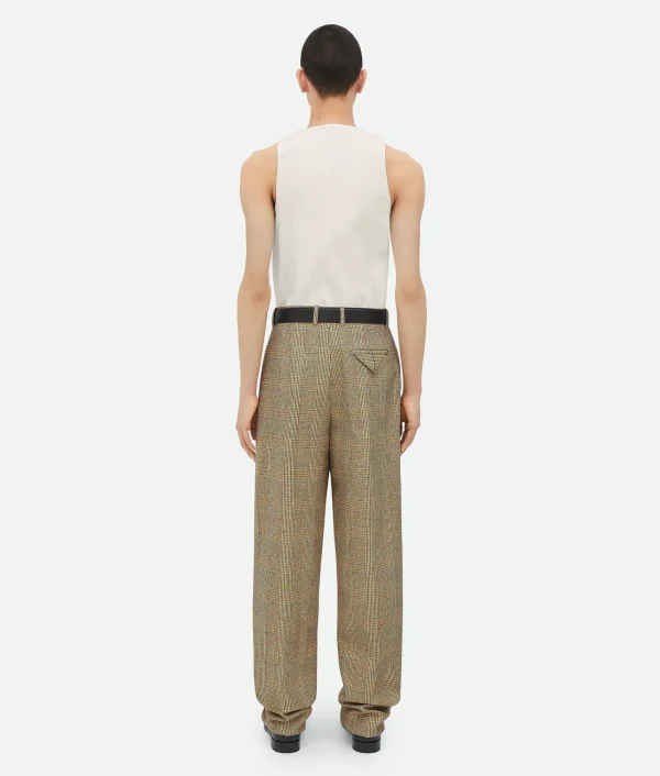 Bottega Veneta Prince Of Wales Wool Trousers> Trousers And Shorts