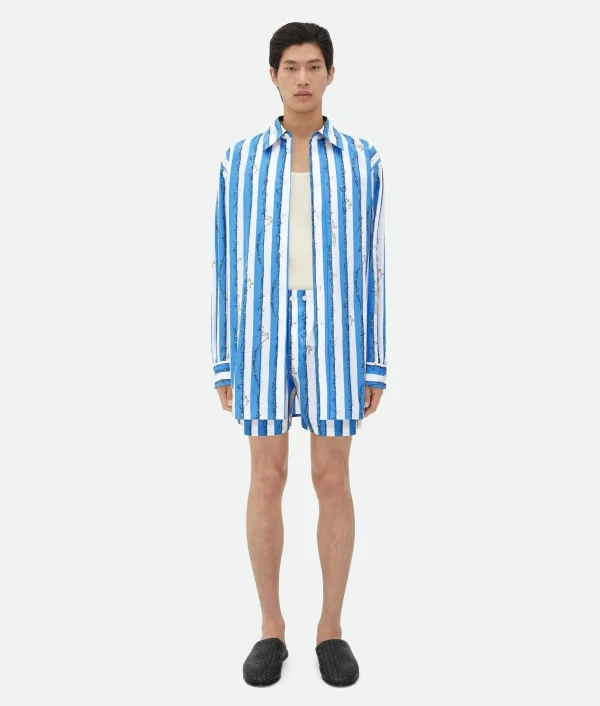 Bottega Veneta Printed Cotton Shorts> Trousers And Shorts