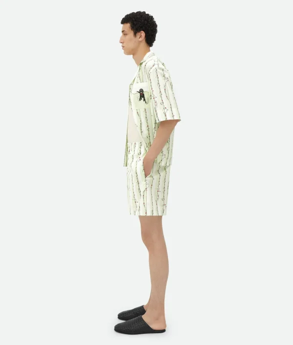 Bottega Veneta Printed Cotton Shorts> Trousers And Shorts