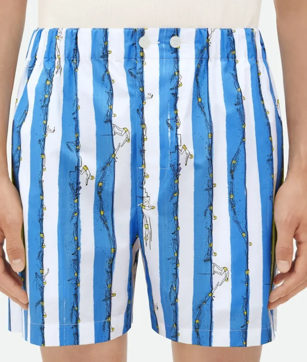 Bottega Veneta Printed Cotton Shorts> Trousers And Shorts