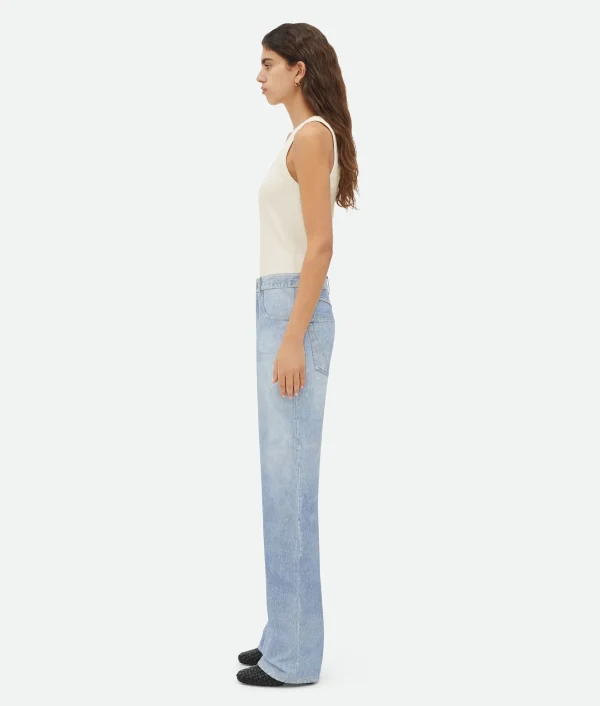 Bottega Veneta Printed Leather Boyfriend Denim>Women Leather