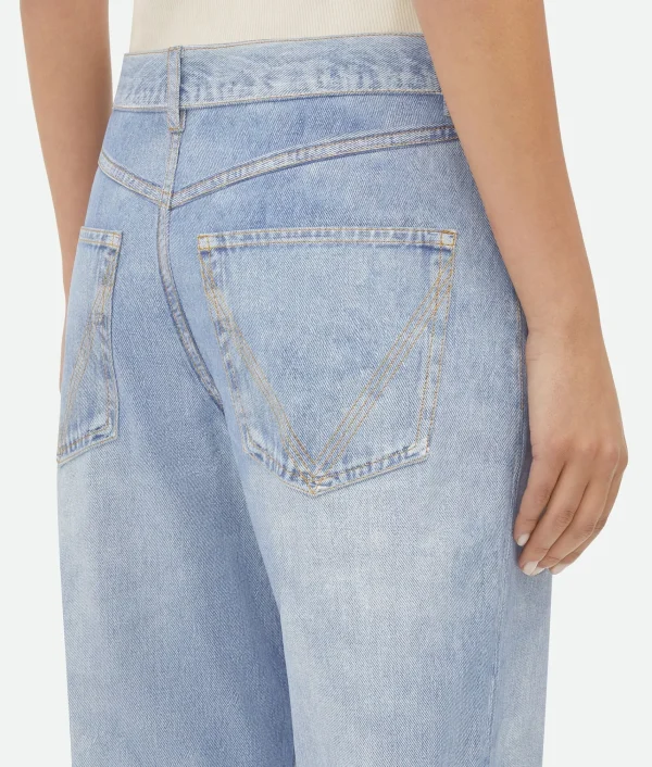 Bottega Veneta Printed Leather Boyfriend Denim>Women Leather