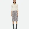 Bottega Veneta Printed Leather Chevron Skirt>Women Leather | Skirts