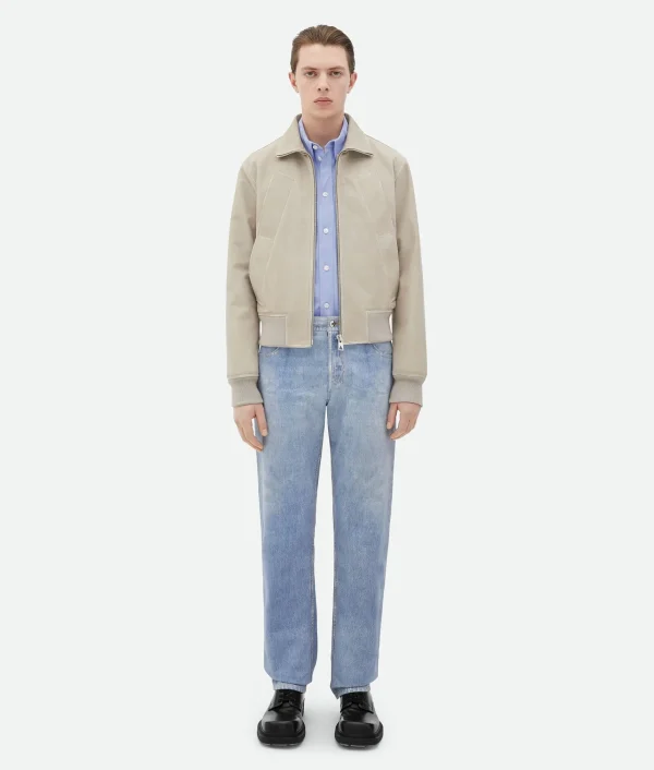 Bottega Veneta Printed Leather Chino Jacket> Jackets