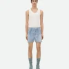 Bottega Veneta Printed Leather Denim Shorts> Denim | Trousers And Shorts