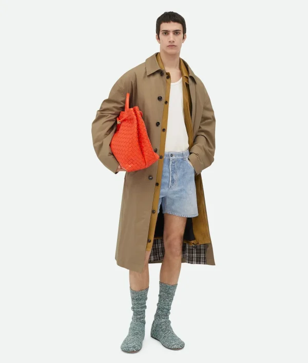 Bottega Veneta Printed Leather Denim Shorts> Denim | Trousers And Shorts