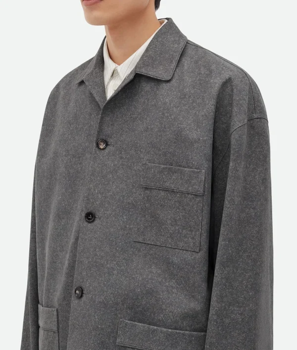 Bottega Veneta Printed Leather Flannel Jacket> Leather | Jackets