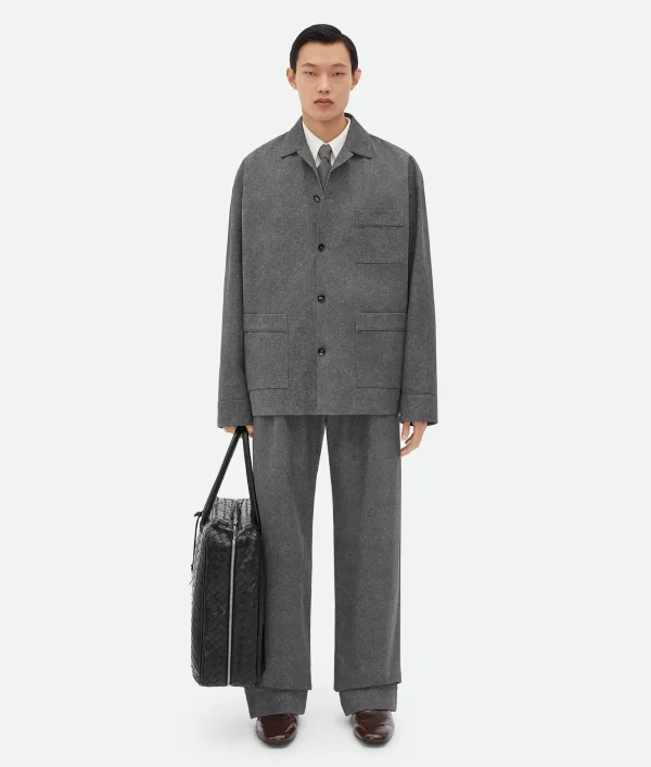 Bottega Veneta Printed Leather Flannel Pants> Trousers And Shorts