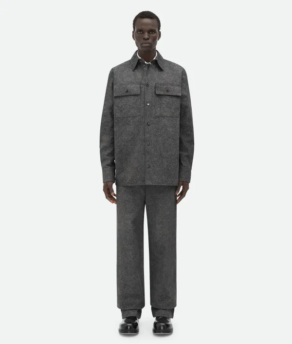 Bottega Veneta Printed Leather Flannel Shirt> Leather