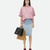 Bottega Veneta Printed Leather Relaxed Jersey T-Shirt>Women Tops And T-Shirts | Leather